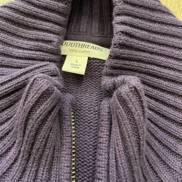 Pair bundle lot goodthreads mid weight sweaters cardigan quarter zip M L - Picture 2 of 5